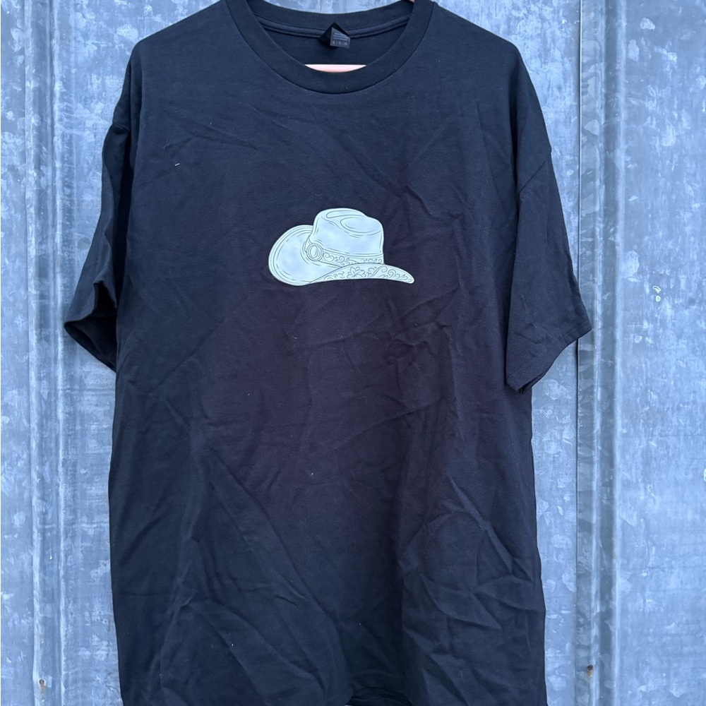 Black Cowboy Hat Graphic T-Shirt